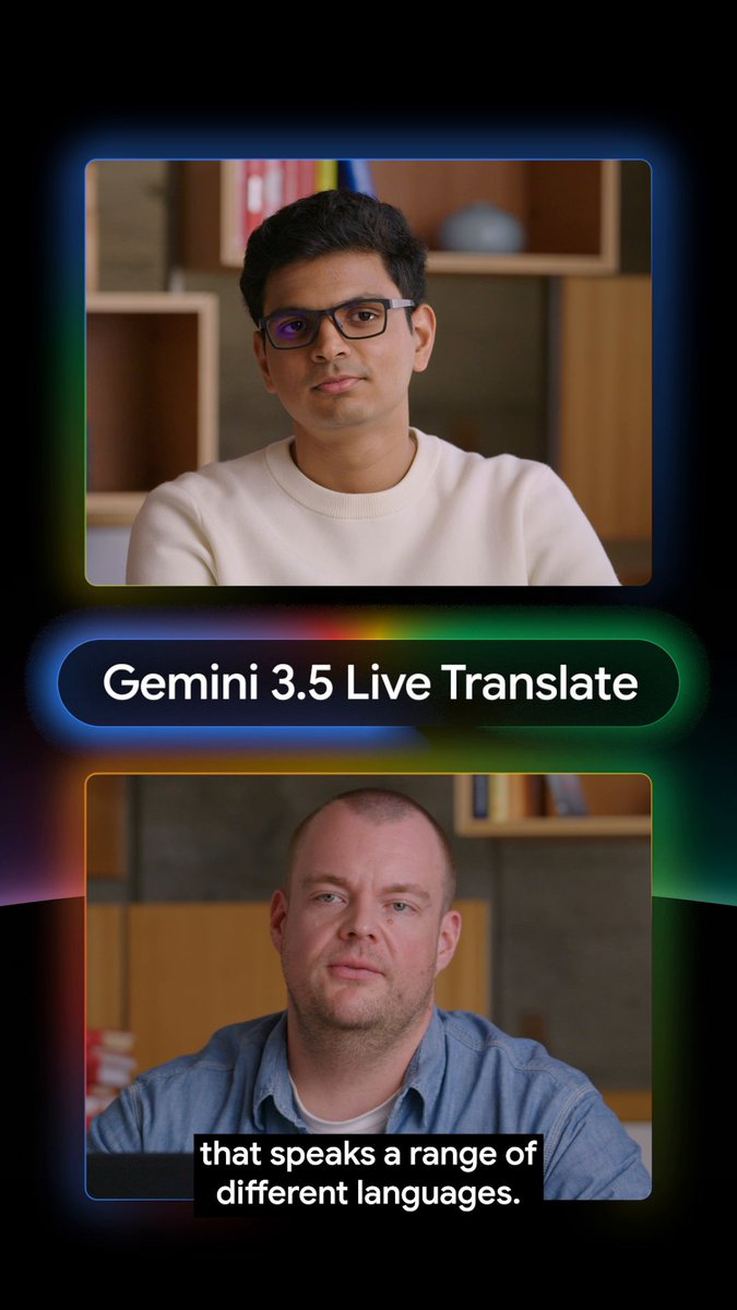 Global meetings just got easier. 🌐 Gemini 3.5 Live Translate is now available in Gemini Live API! Developers can build experiences for international audiences in over 70 languages. Watch it automatically recognize language switches on the fly: Try it in Google AI Studio: Get demo code:
