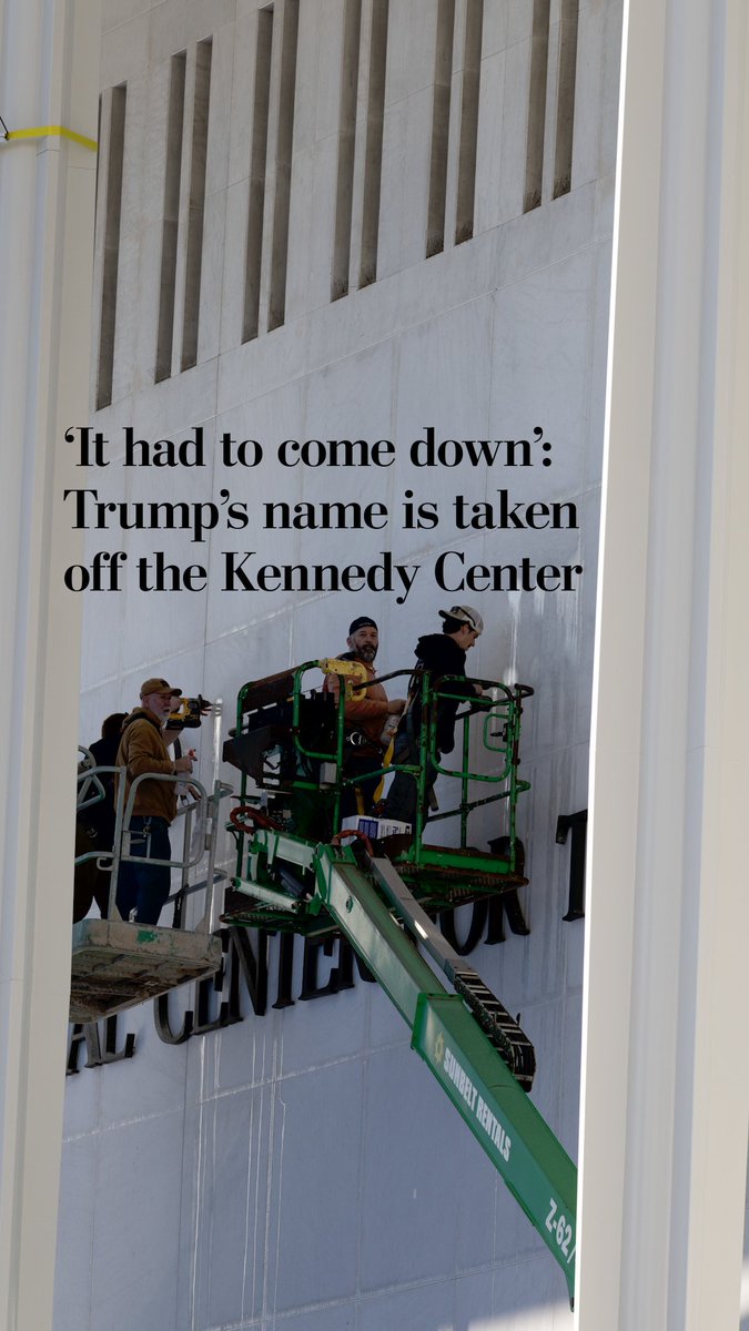 President Trump’s name is off the Kennedy Center. The building’s exterior reads “The John F. Kennedy Memorial Center for the Performing Arts” once more. D.C. resident Bruce Bon said he was "very happy" that Trump's name was removed, but was concerned about how long a tarp covering the removal would be left up.