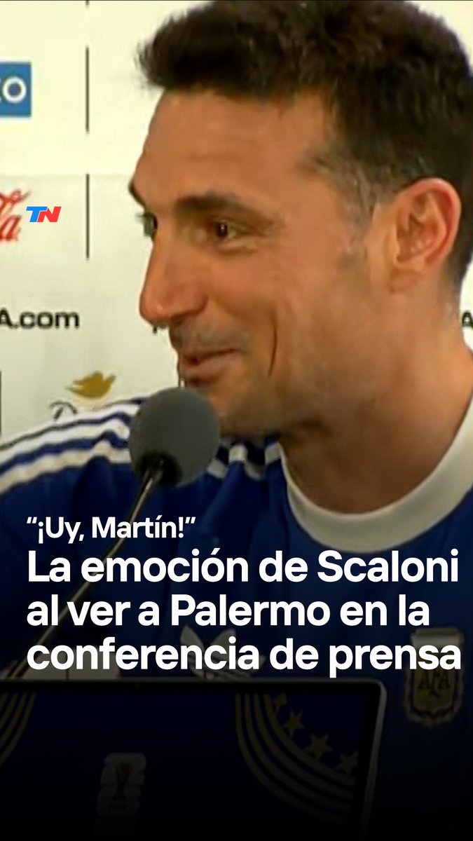 "¡UY, MARTÍN! ¡¿ESTABAS ACÁ DESDE QUE EMPEZÓ?!" I La sorpresa y emoción de Lionel Scaloni al ver a Palermo en la conferencia de prensa.