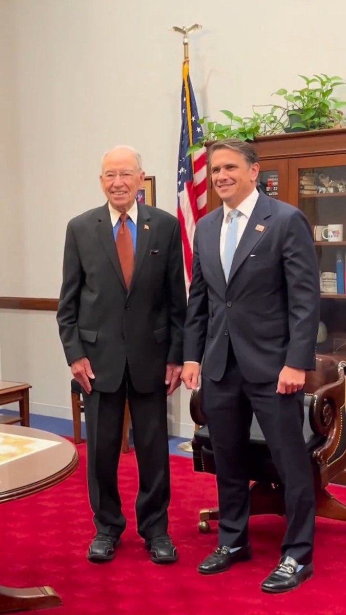 TODAY: Chairman Chuck Grassley met with Acting AG Todd Blanche, President Donald J. Trump’ law and order nominee to be U.S. Attorney General. The Senate Judiciary Committee anticipates considering Blanche’s nomination at a hearing next month.