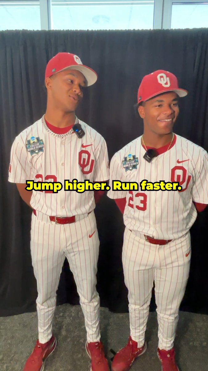We gave a brothers quiz to Oklahoma Baseball's LJ and Xander Mercurius, and the arguments went exactly as you'd expect 🤣 #MCWS
