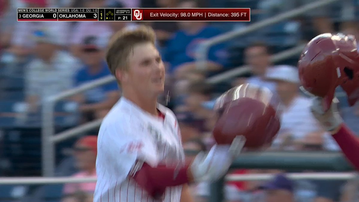 OKLAHOMA TAKES A 3-0 LEAD IN THE FIRST OVER GEORGIA 💥 Watch the MCWS on ESPN and the ESPN App ⚾️