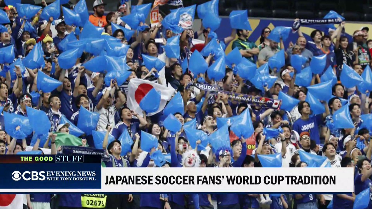 Japanese soccer fans are drawing attention at the World Cup — not for chaos, but for cleaning up stadiums after matches. Win or lose, fans have been collecting trash and leaving venues spotless, a tradition dating back to 1998.