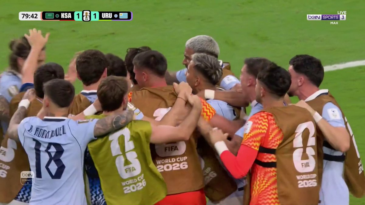 منتخب أوروغواي يدرك التعادل عن طريق ماكسيماليانو أروخو ⚽️🇺🇾 #كأس_العالم2026 | #مونديال2026 | #كأس_العالم #FIFAWorldCup2026 | #FIFAWorldCup | #beINWC26 ⁩