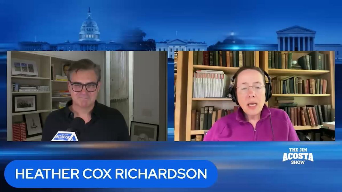 ‘Historian’ Heather Cox Richardson tells Jim Acosta: “It's not really a stretch to say that the same impulse that created the UFC fight on the white House lawn... ...is the impulse that really pushed lynching in the late 19th century." Acosta nods right along with this batsh*t insanity. Because of course he does.