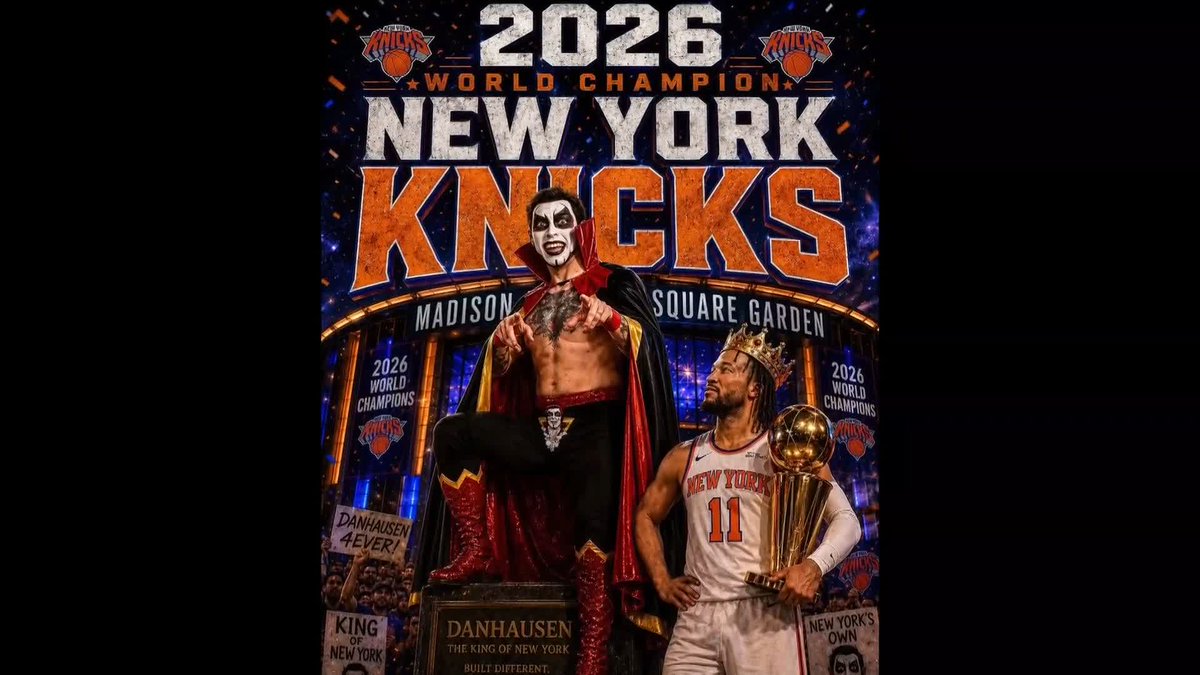 YOU ARE UNCURSED!! Congratulations to the 2026 NBA Champions NEW YORK KNICKS, courtesy of Danhausen 👏