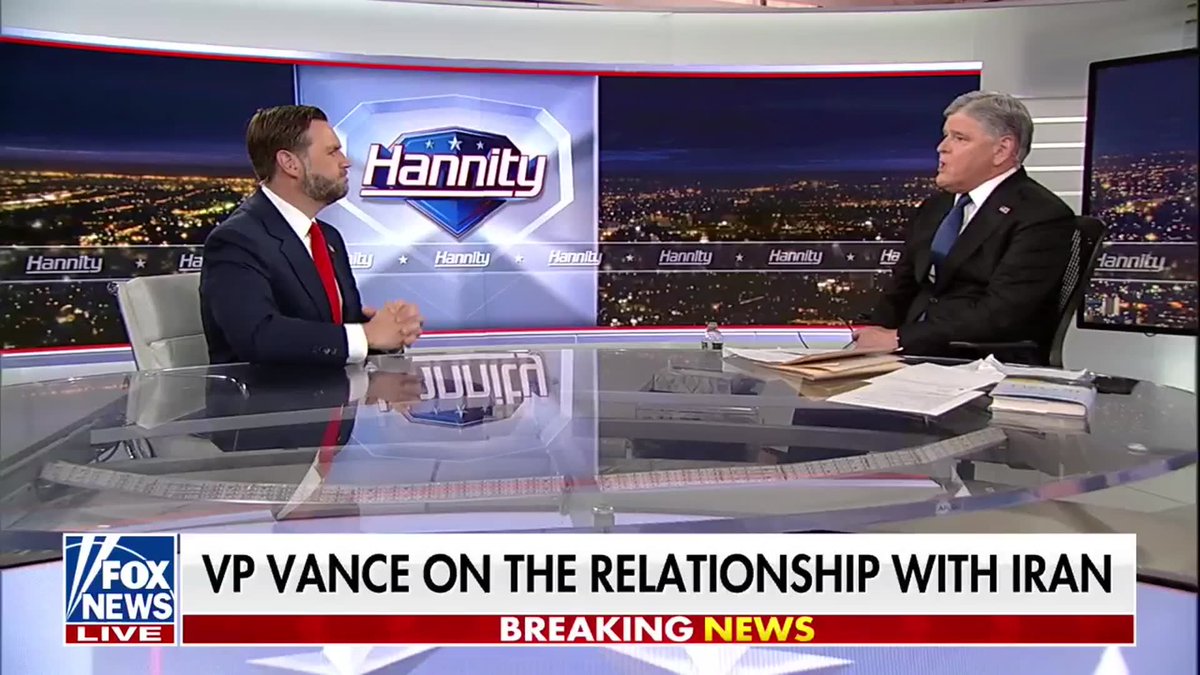 "The Gulf Arabs hated the Obama deal." Vice President JD Vance tells Sean Hannity 🇺🇸 why he believes the new Iran agreement will succeed where previous deals failed. Vance says regional allies support the framework and that the administration has built in safeguards to verify compliance, prevent nuclear weapons development, and maintain stability in the Middle East.