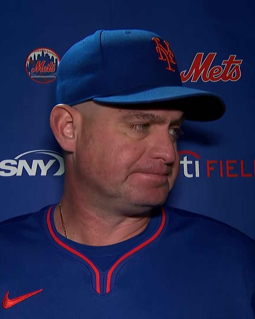 Carlos Mendoza on the Mets stranding runners tonight vs. Cincinnati "We put up some pretty good at-bats against a pretty good arm. Even though we were down big from the second inning, I thought the guys continued to put up some really good at-bats, but not enough"