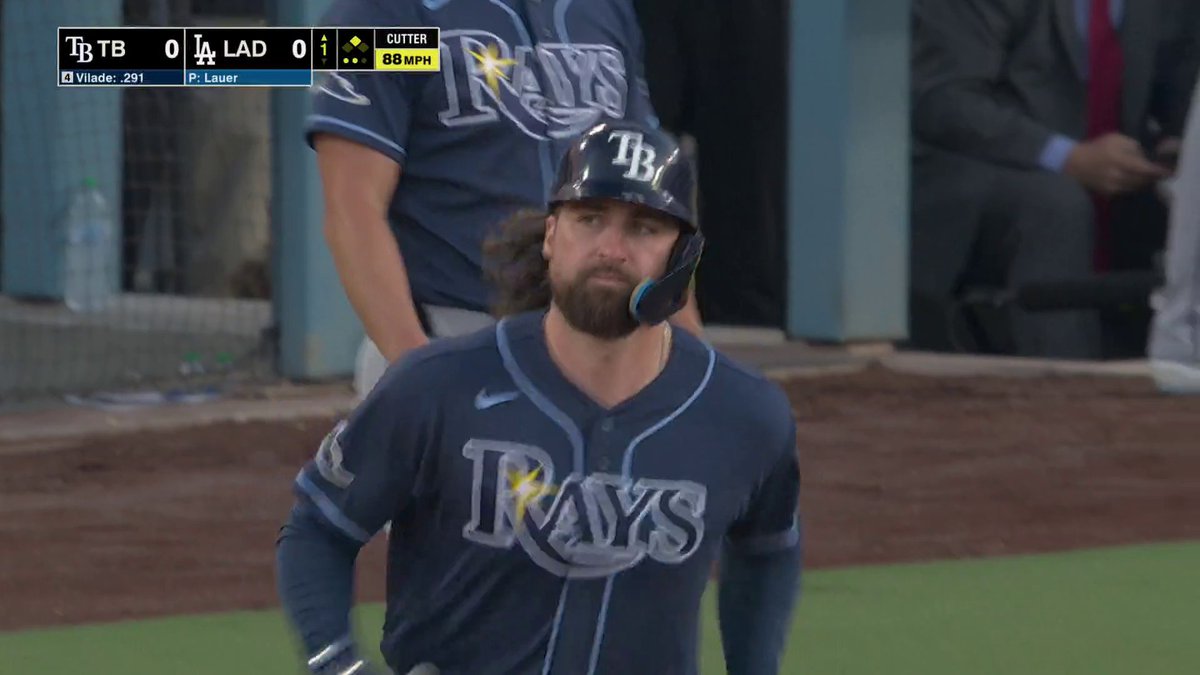 Ryan Vilade with a monster two-run homer for Tampa Bay! 🔥 Watch Rays-Dodgers on ESPN and the ESPN App ⚾️