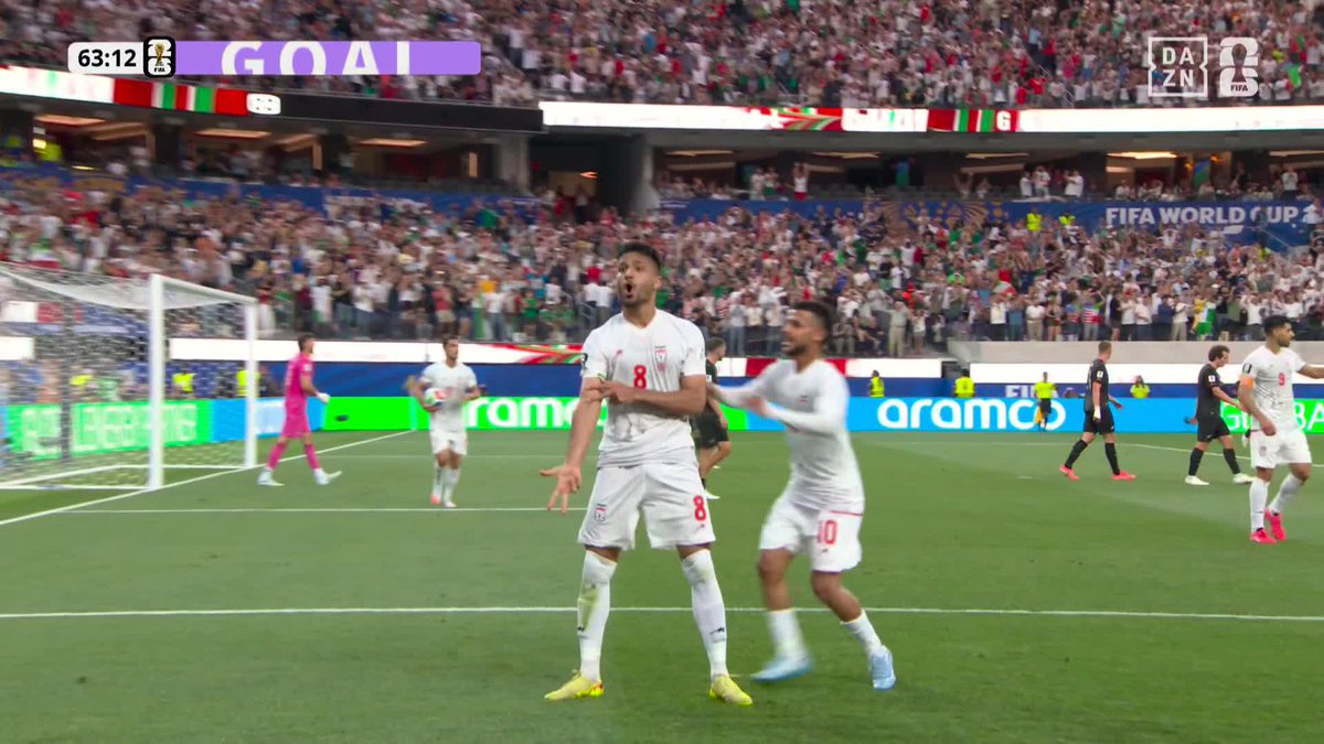 再び追いつく👀 クロスに合わせたのはモヘビ🇮🇷 試合は振り出しに 🏆️#FIFAワールドカップ グループG 🆚イラン×ニュージーランド 📱#DAZN ライブ配信中 #本気で楽しむならDAZN