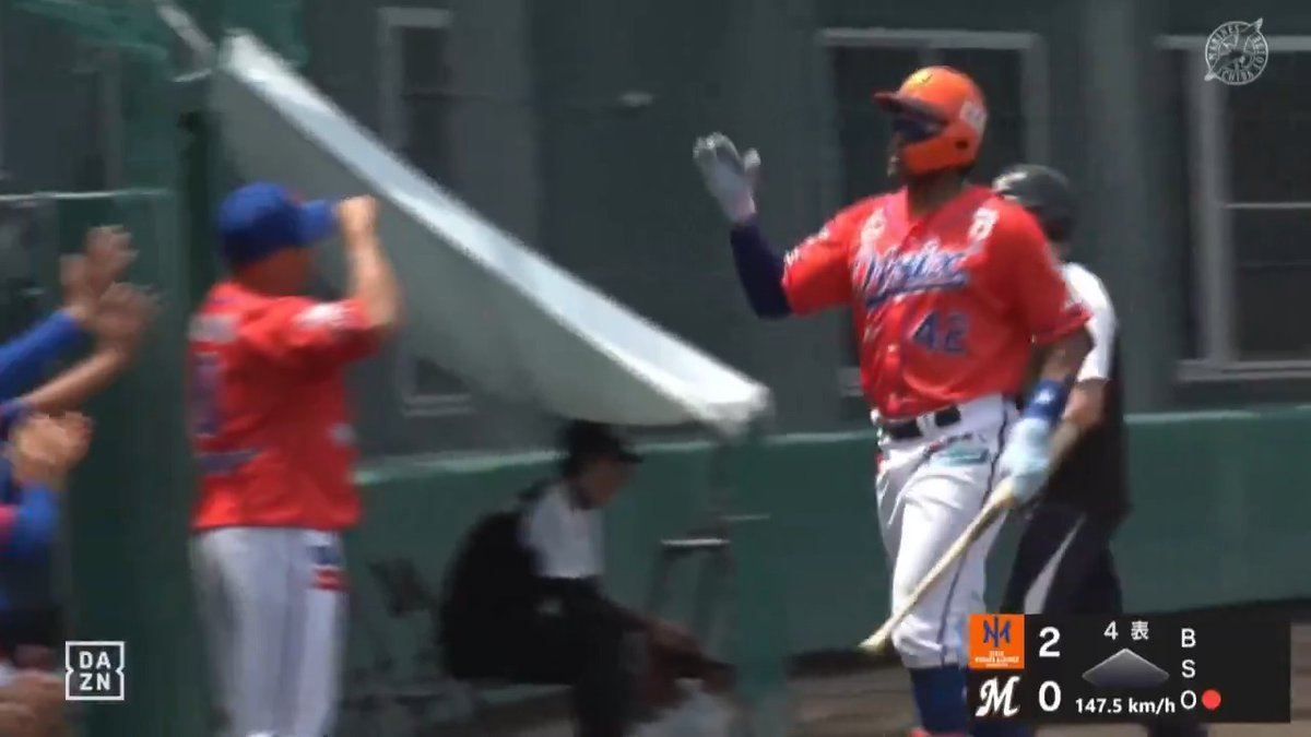レフトは早々に諦めた 打った瞬間確信の一撃 ウォーカー 11号ホームラン ⚾️ロッテ×オイシックス(ファーム) #イージースポーツ #albirex #だったらDAZN