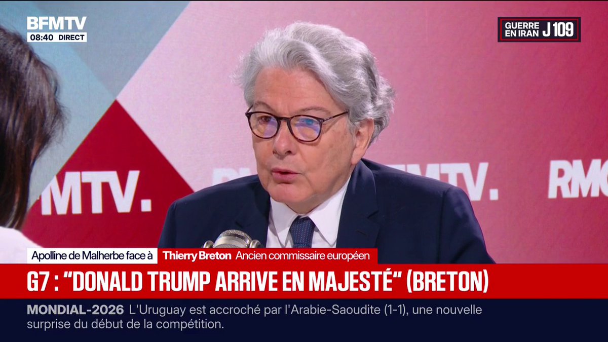 "L'Europe puissance est une urgence absolue", estime l'ancien commissaire européen Thierry Breton