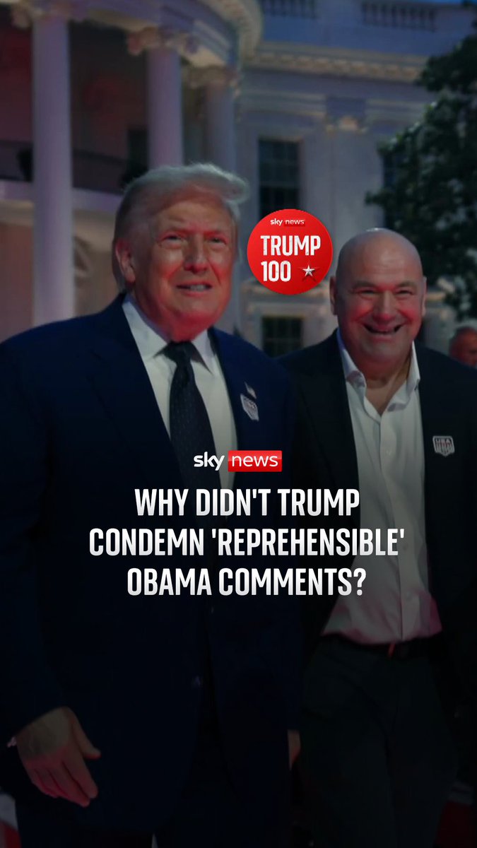 The tone of the UFC event at the White House has been called into question - especially language used in reference to former first lady Michelle Obama. Sky’s Martha Kelner reports 🔗