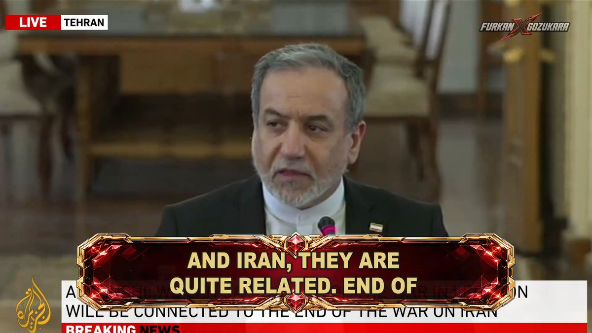 🚨 BREAKING: Iranian FM Araghchi states the end of the Lebanon war is directly tied to the Iran conflict. Peace requires Israel's full withdrawal from Lebanese land. He warns future Israeli attacks on Lebanon are unacceptable and ongoing occupation violates the memorandum.