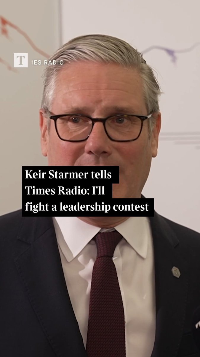 “If there is a contest, I intend to be in it and to fight it.” Sir Keir Starmer tells Times Radio’s Anna Mikhailova that he will fight any leadership contenders, as it’s widely expected that Andy Burnham will contest the Labour leadership should he win in Makerfield.
