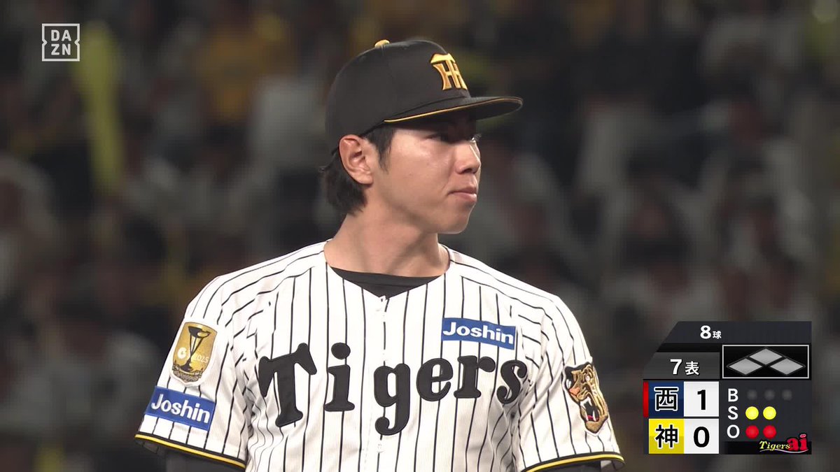 イマキュレートイニング達成！ 工藤泰成 三者連続三球三振！ 最後は159km/hのストレート！ ⚾️阪神×西武 #阪神タイガース #だったらDAZN