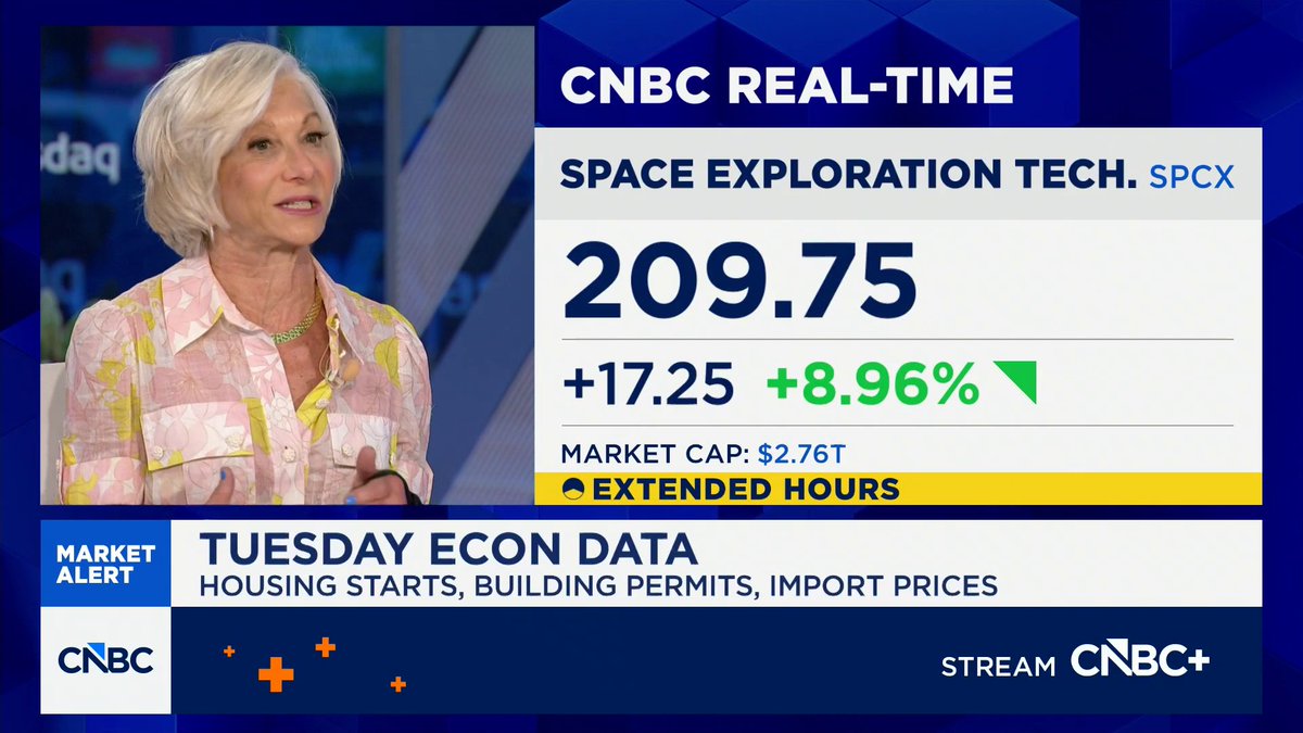 "It's probably a positive for the market for the rest of this year," says Karen Firestone following the $SPCX IPO.