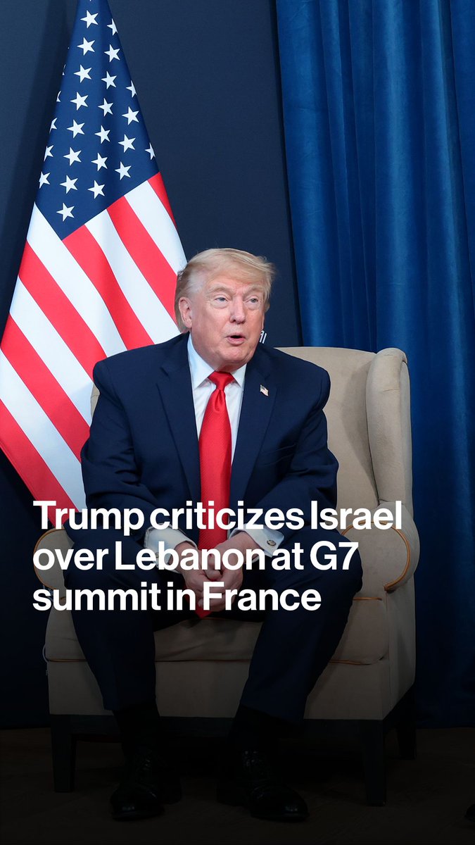 "Without me there would be no Israel" Donald Trump expressed frustration with Benjamin Netanyahu on the sidelines of the G7, criticizing Israel's strikes in Lebanon and suggesting Syria would do a better job fighting Hezbollah