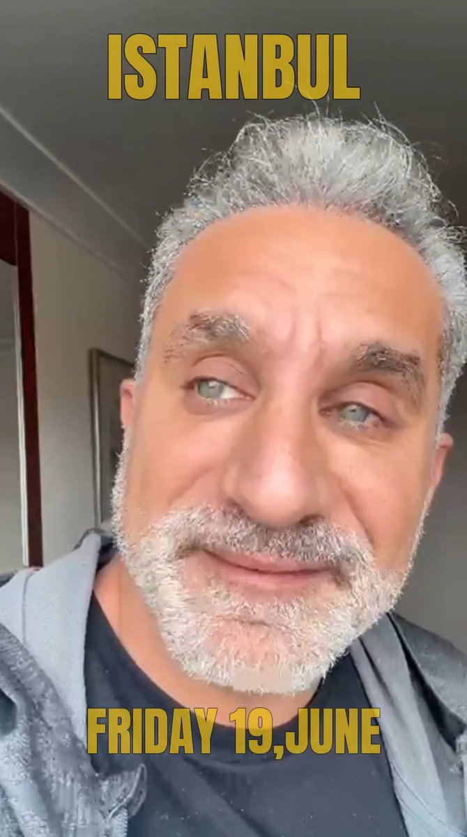 Istanbul. June 19th. 🇹🇷 The clock is ticking. BELLY OF THE BEAST is getting closer. See where I am going - Sarajevo, Jun 17 - Istanbul, Jun 19 - Antwerp, Jun 21 - Paris, Jun 22 - Rabat, Jun 27 All Shows in English Belly of the Beast Get your tickets on