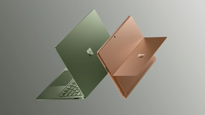 Built for this world so you can create the next. Now available in Jade, with Dune on the Pro Flex Keyboard. All-day battery. Built-in AI. Performance that moves with you. Learn More: