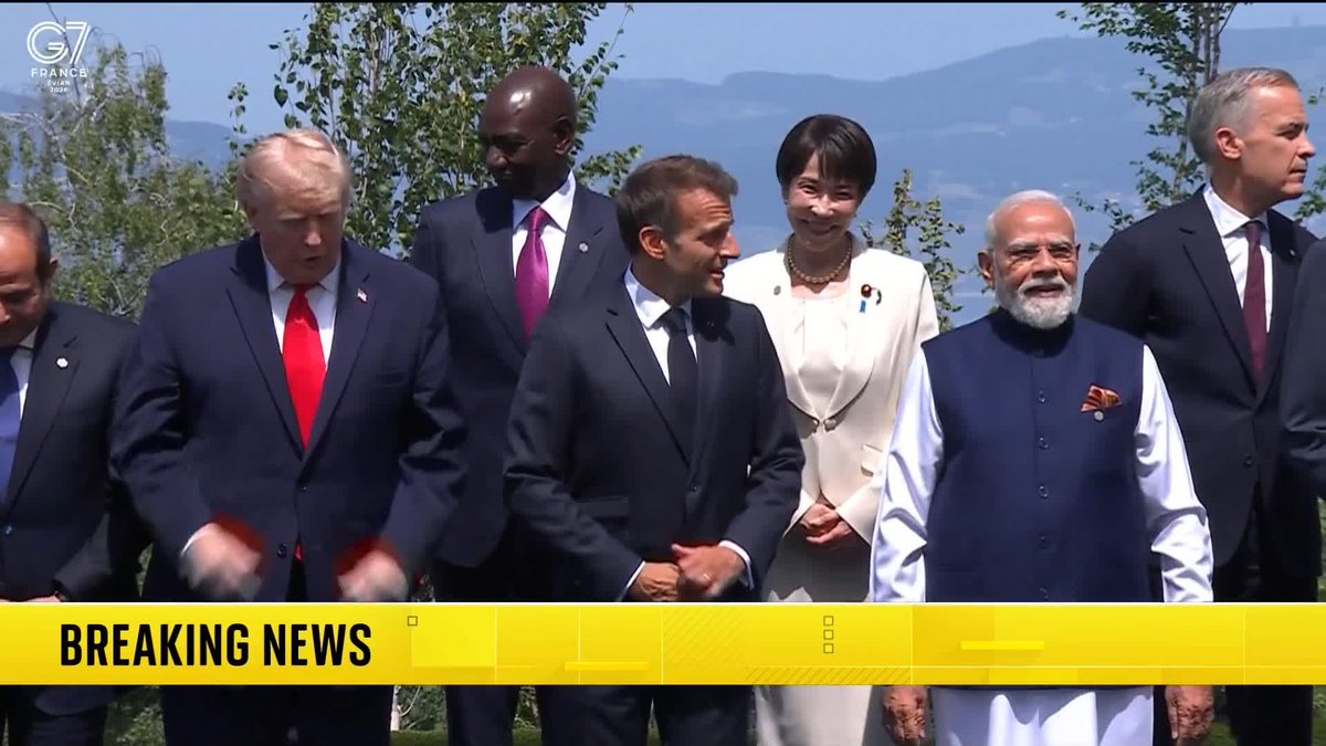 BREAKING: The seven leaders of the G7 pose for a group photo during a welcome ceremony in France 📺 Sky 501, Virgin 602, Freeview 233 and YouTube