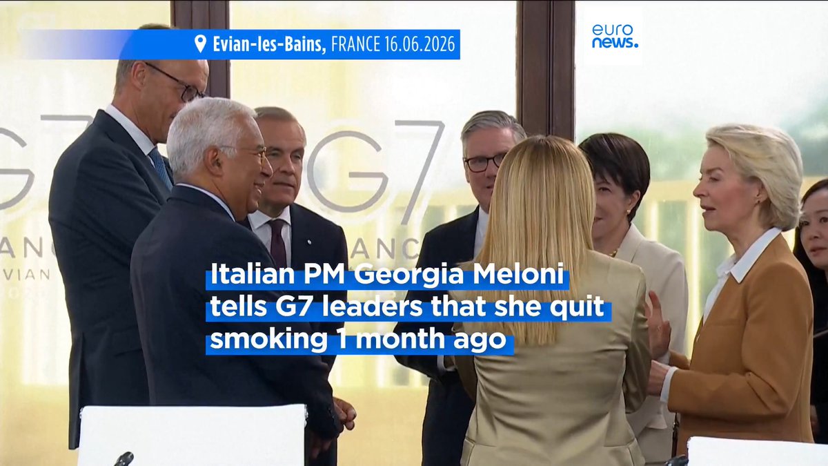 Italian Prime Minister Giorgia Meloni has quit smoking — and shared the news with fellow G7 leaders over coffee. European Council President Antonio Costa had his own milestone to offer: he gave up 21 years ago.🚭