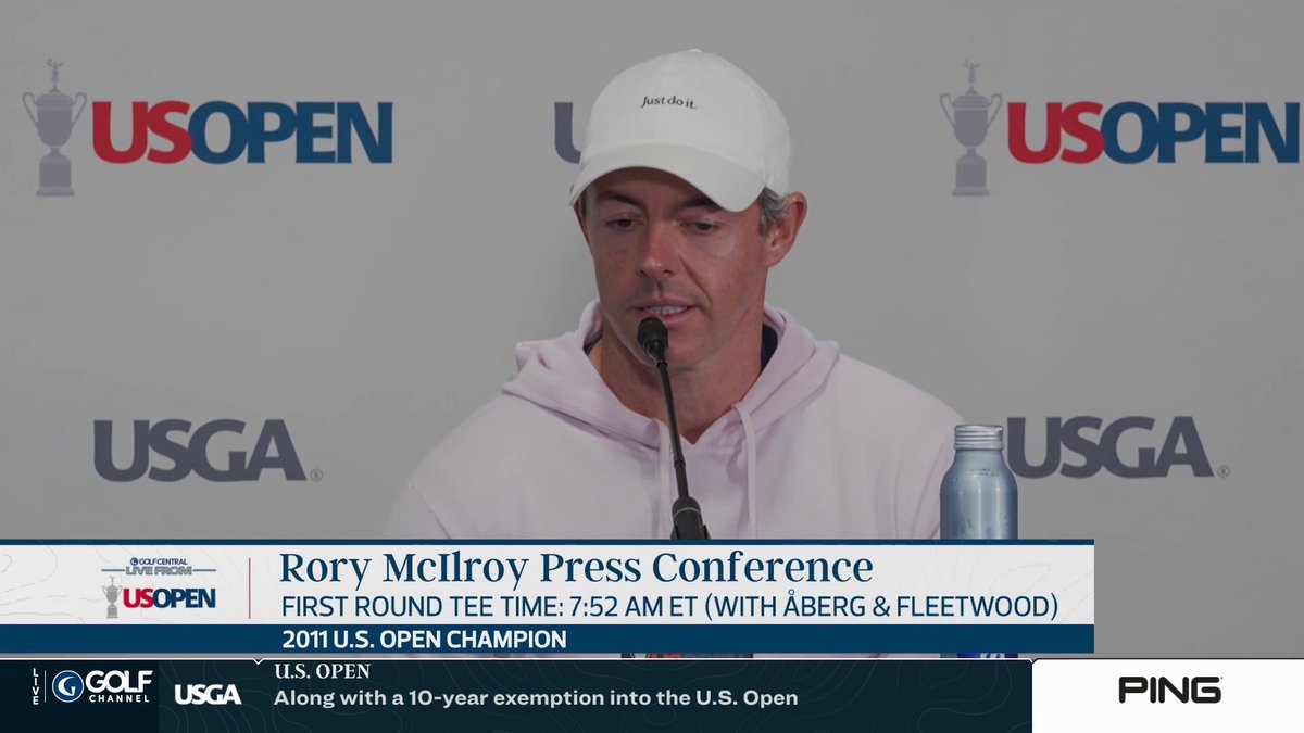 "I think it's the best championship test in the country." Rory's thoughts on Shinnecock heading into the week ⬇️
