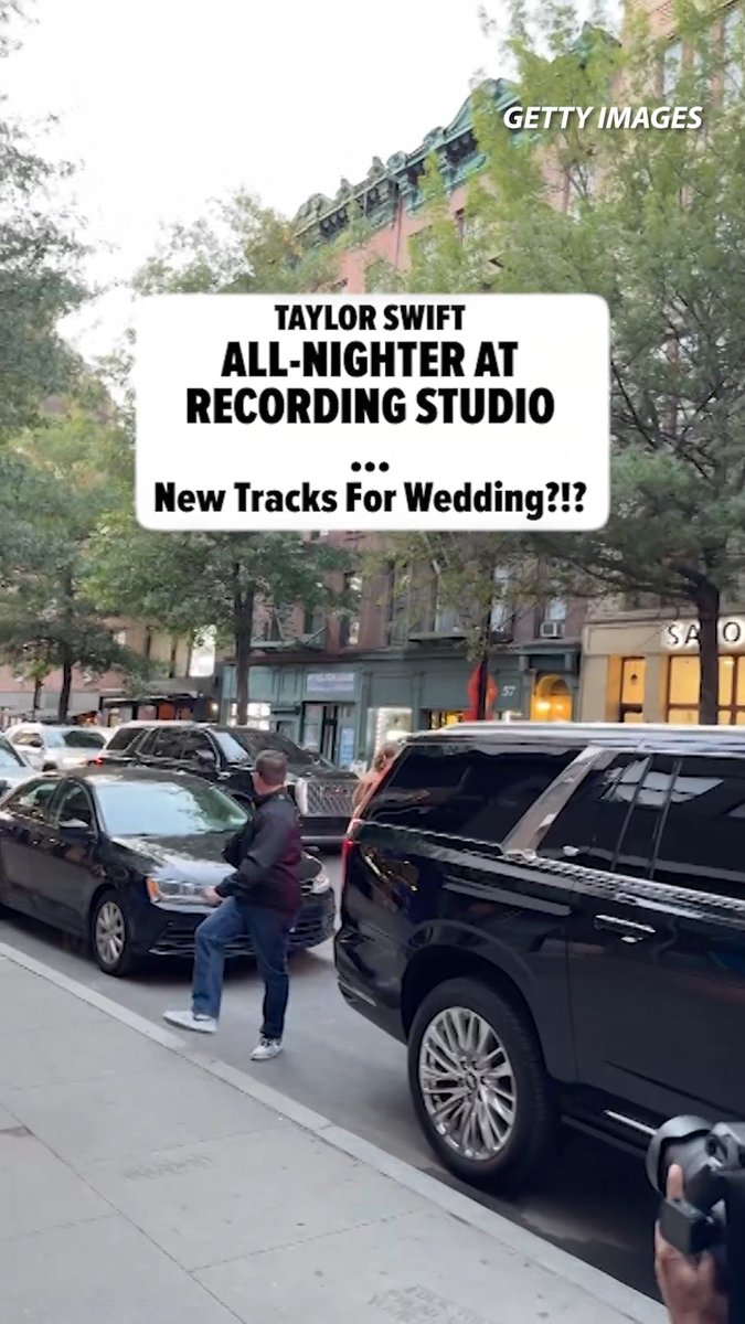 Taylor Swift stays overnight at an NYC music studio ahead of Travis Kelce wedding. 🎥: Getty/Backgrid