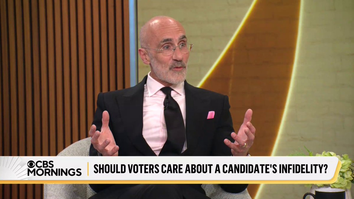 “People who cheat on their spouses, they’re going to cheat on you as a voter, too”: Dr. Arthur Brooks argues in his new The Free Press column that infidelity isn’t just a private matter for politicians because he believes it can be a red flag for dishonesty, poor judgment and even misconduct in public office.