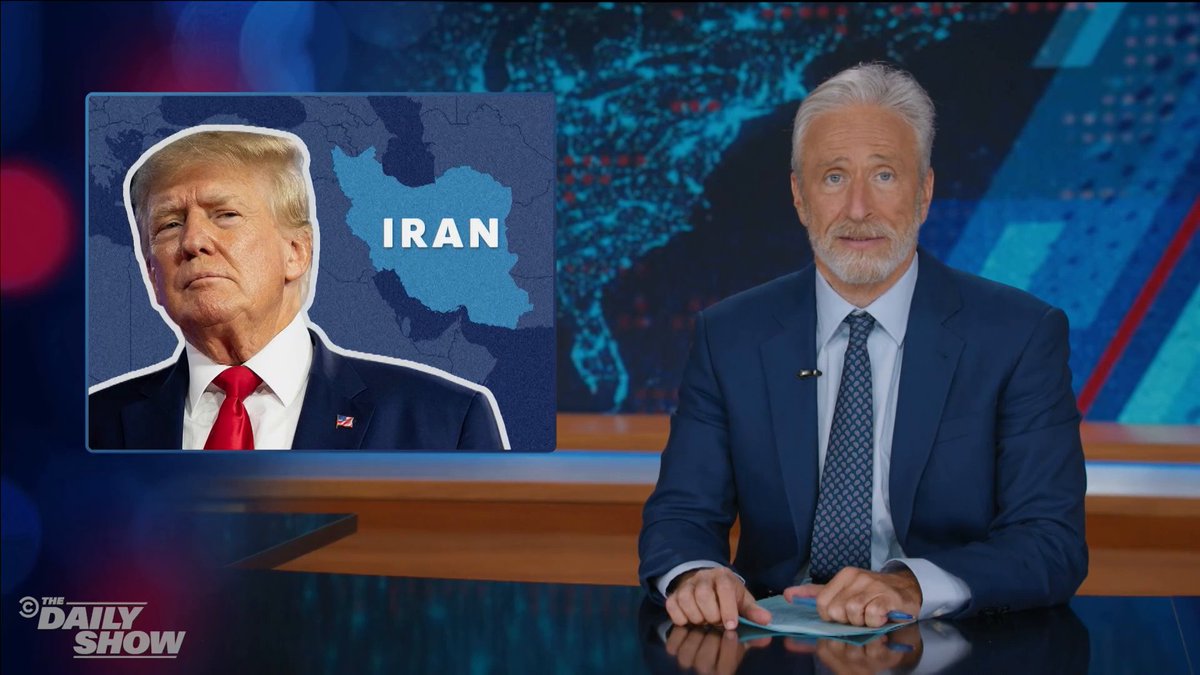“Only Donald Trump could fight a costly war to get the United States to remove the sanctions put on Iran by Donald Trump” @JonStewart