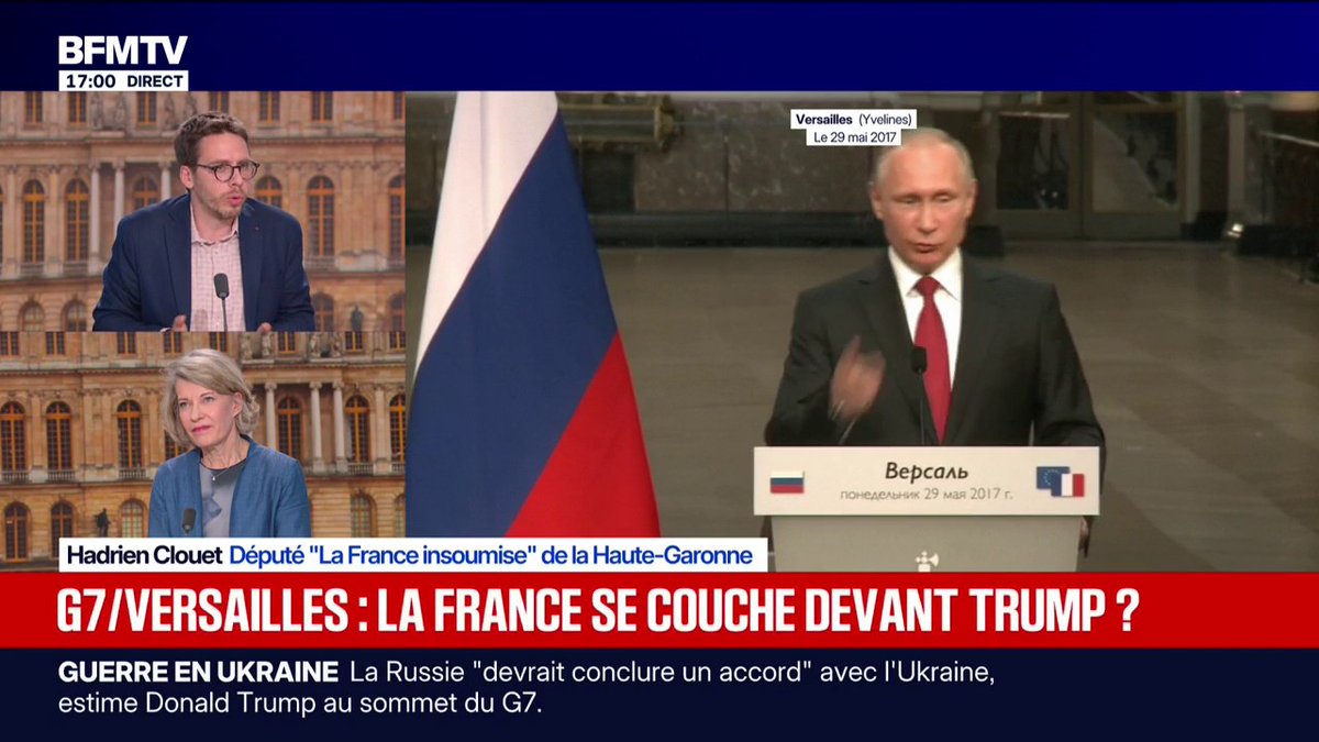 Donald Trump à Versailles: "Quand vous êtes menacés, vous ne faites pas un dîner sous les dorures", affirme Hadrien Clouet, député LFI