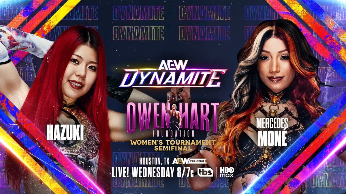 #AEWDynamite 8/7c TBS & HBO Max Tomorrow, 6/17! #OwenCup Women's Semifinal 葉月/HAZUKI vs Último Moné After HAZUKI's Quarterfinal win, Mercedes attacked her & Persephone, but HAZUKI took Moné down with a huge dive! They fight for a spot in the finals, TOMORROW!