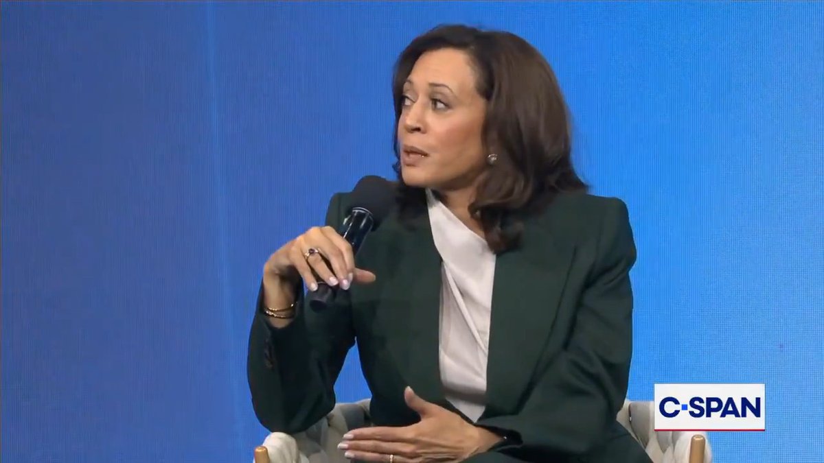 Former VP Kamala Harris on Trump: "I am not surprised that he may be using the Department of Justice to go after a political enemy in the current governor of California."