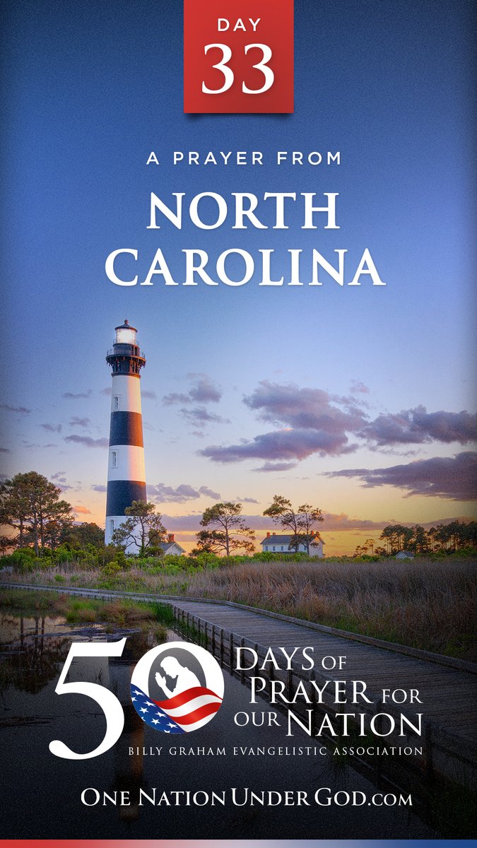 I believe in the power of prayer! Pray with us now on DAY 33 of 50 Days of Prayer for America with Pastor John Munro of NORTH CAROLINA. Let us know you’re praying in the comments below, and go to for all 50 videos and more… #OneNationUnderGod #50Days50States50Prayers BGEA