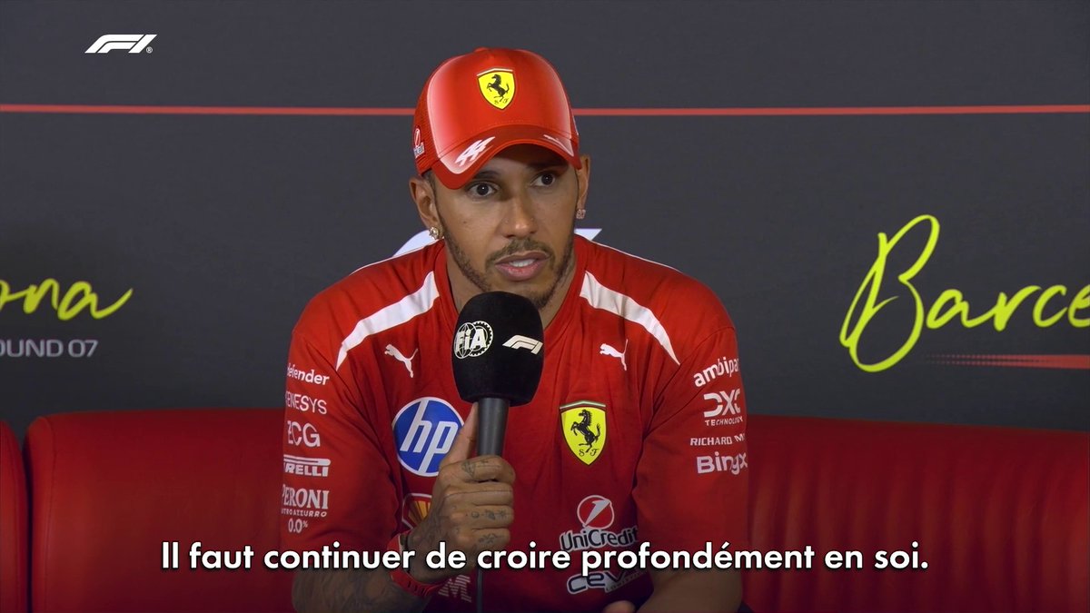 "L'an dernier, je me suis blessé ici [à Barcelone]. Cela a duré de long mois" 😨 Révélation inattendue de Lewis Hamilton dans la conférence de presse après sa victoire dimanche dernier. #F1 #BarcelonaGP