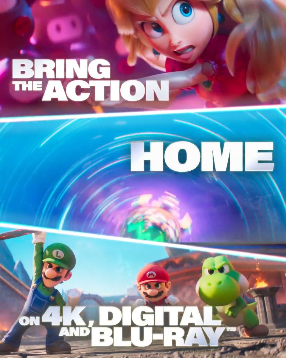 Watch at Home. Bring the incredible action of The Super Mario Galaxy Movie home on 4K & Blu-ray, now with behind the scenes clips, cast moments, and more special features
