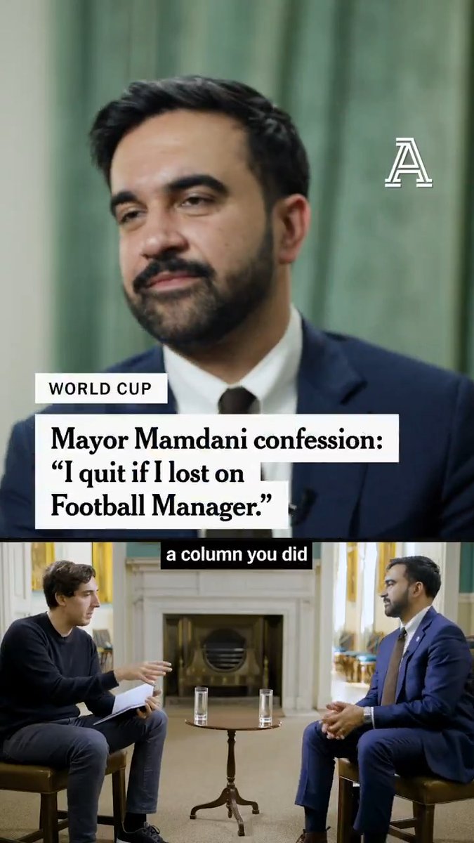 We've all been there. Zohran Kwame Mamdani is no different. Rage quitting on Football Manager 😅 The New York City mayor spoke to Adam Crafton about why he loves the beautiful game. Free to read here ⬇️ 🔗