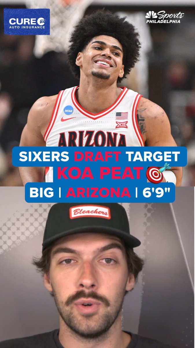 A big-bodied bruiser. Could Arizona's Koa Peat be the dirty worker the Sixers frontcourt needs? | CURE Auto Insurance