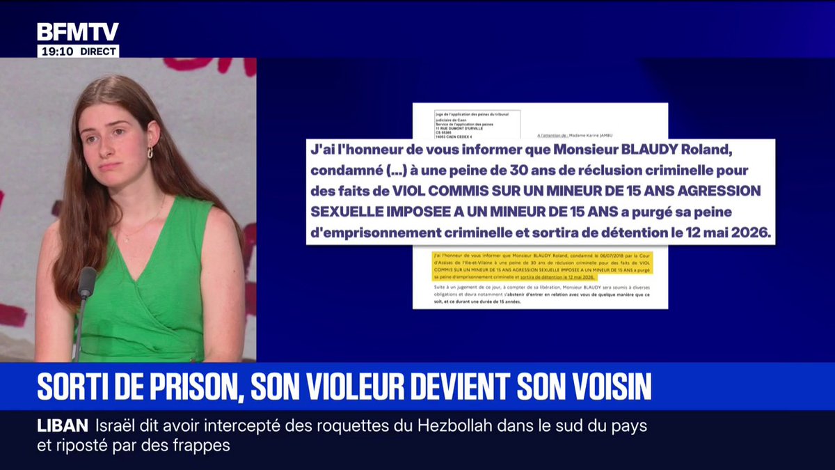 🗨️ "Quand j'ai reçu le courriel, j'ai été pétrifiée. Et aujourd'hui, je dirais que je suis plus en colère" Karine Brunet-Jambu, victime de viols pendant son enfance, revient sur la libération de son violeur, huit ans après sa condamnation