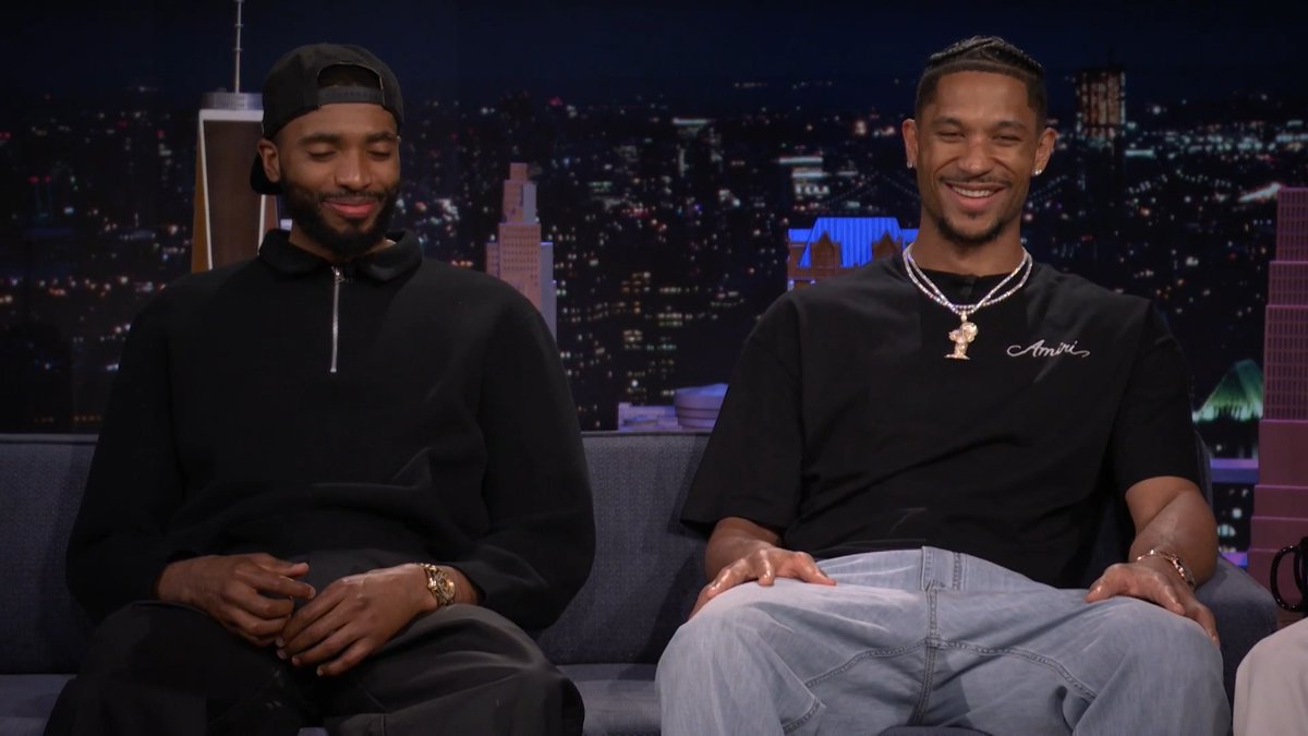 .Mikal Bridges says Josh Hart was a “bully” in college 🤣 #FallonTonight #KnicksOnFallon #KnicksInStudio6B #NBAFinals
