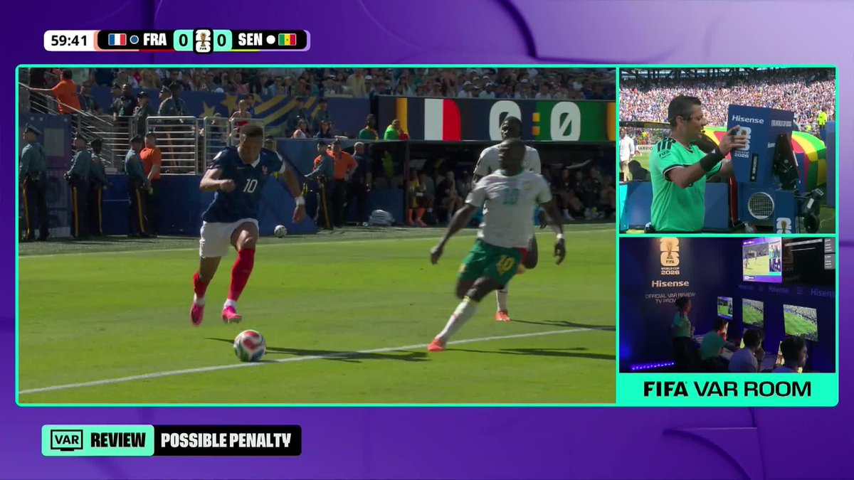 NO PENALTY GIVEN! After a VAR check, it was determined this is not a penalty kick for France. Do you agree? 🤔 #FIFAWorldCup