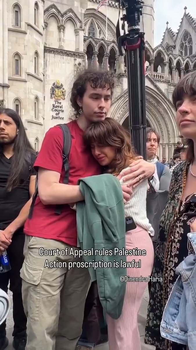 Members of Palestine Action cry as a UK court decides to uphold the terror designation for their group. If you didn't want your group to be viewed as terroristic, maybe don't go assaulting women with sledgehammers?
