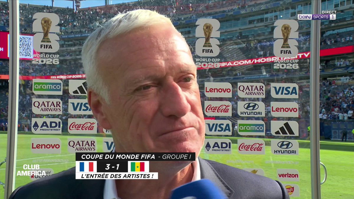 🏆🌎#ClubAmerica 🎤 Didier Deschamps : « C’est que le premier match, mais on va savourer quand même. » #beINFWC2026