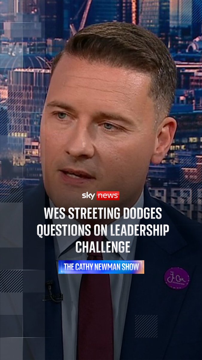 In an interview with Cathy Newman, former health secretary Wes Streeting said he would join a leadership race but refused to answer if he would trigger the contest.⁠ ⁠ The former health secretary resigned last month and criticised the prime minister's leadership.