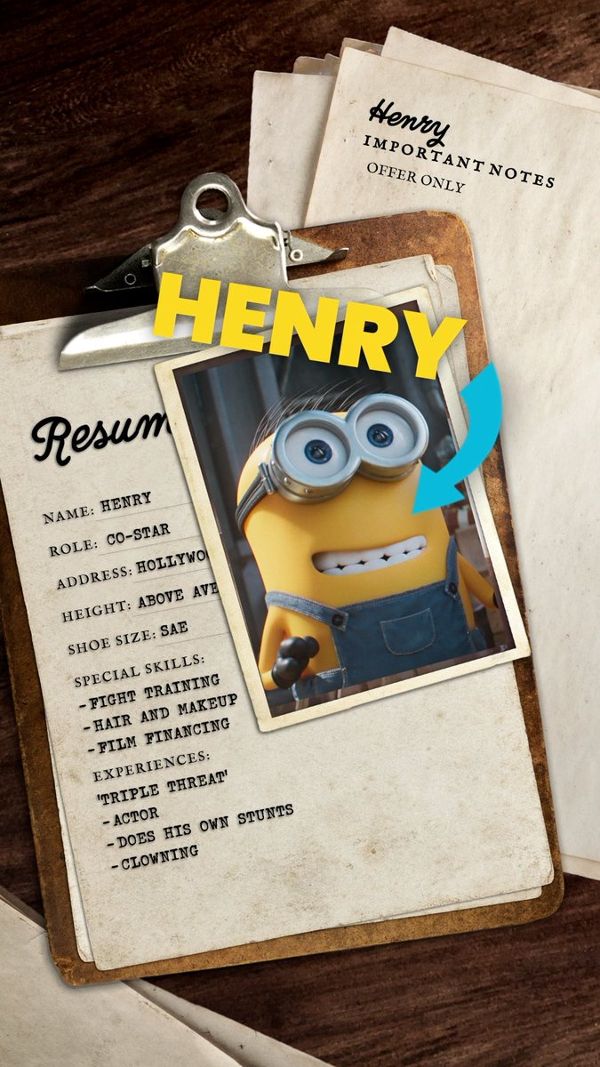 he does his own stunts. Meet Henry in Minions & Monsters, only in theaters July 1.