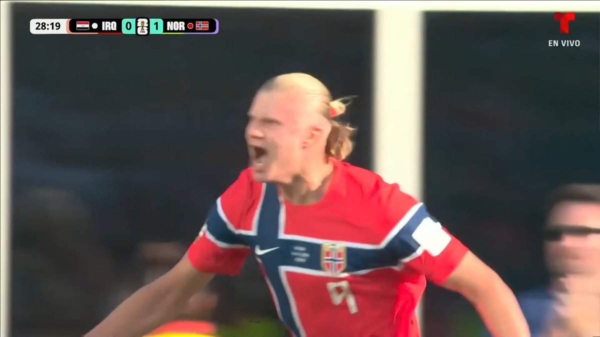 ¡ERLING HAALAND! ¡SU PRIMER GOL EN UNA COPA DEL MUNDO! ¡CUÁNTO ESPERARON POR ESTE MOMENTO! ¡GOL HISTÓRICO! El delantero de Manchester City adelanta a Noruega sobre Irak en su debut en la Copa del Mundo 2026.