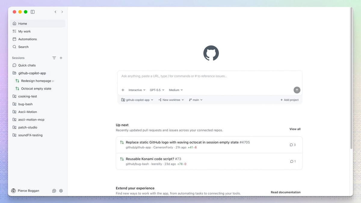 What does a real workday using the GitHub Copilot app look like? 🤔 We sat down with Pierce Boggan to see how he uses the Copilot app to focus on the work that matters and carry it from issue to merge.