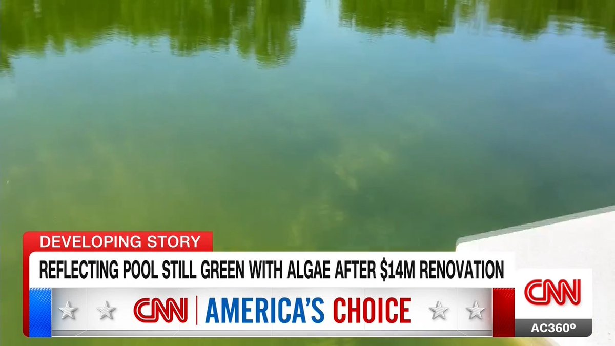 Despite a $14 million renovation, DC's Reflecting Pool remains green with algae. CNN's Sunlen Serfaty tested the water to find out why.