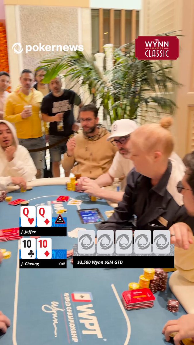 Jared Jaffee wakes up with the LADIES and is ALL IN AT RISK ❌ Final Table of the Wynn Poker Room $3,500 $5M GTD! Can he find a way to double up or will the Queens let him down? 👀