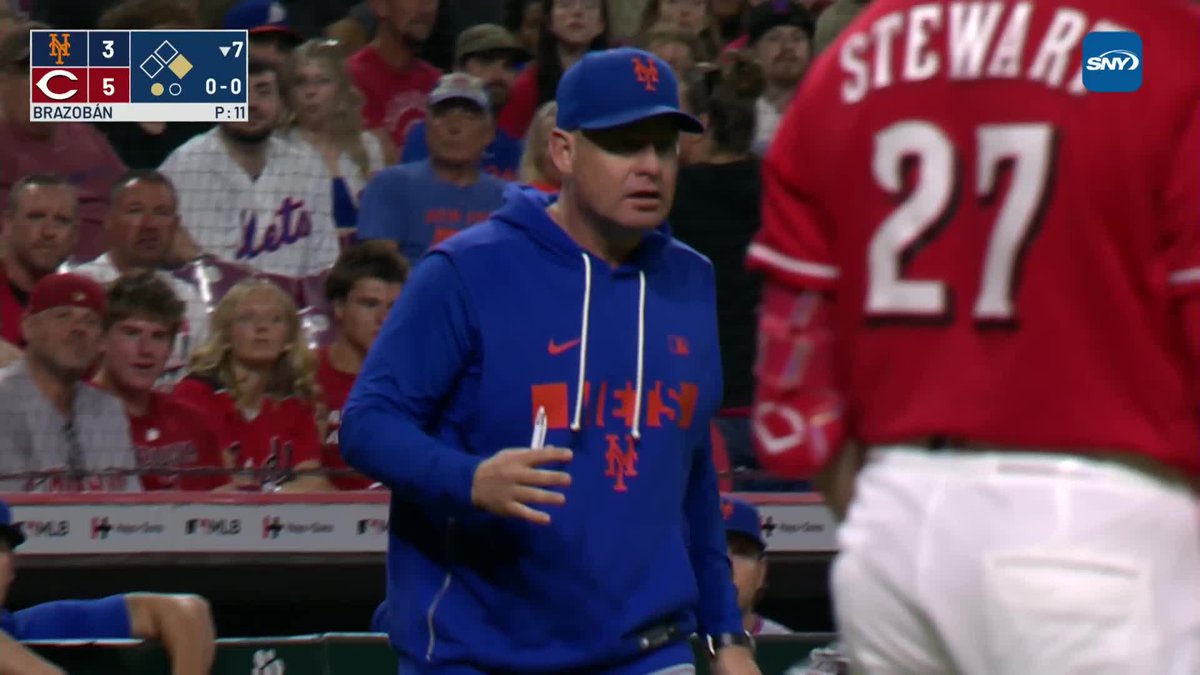 Someone from the Mets dugout was ejected for arguing balls & strikes, and then Carlos Mendoza was soon ejected afterward after defending him